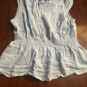 LOFT Light Blue Sleeveless Blouse